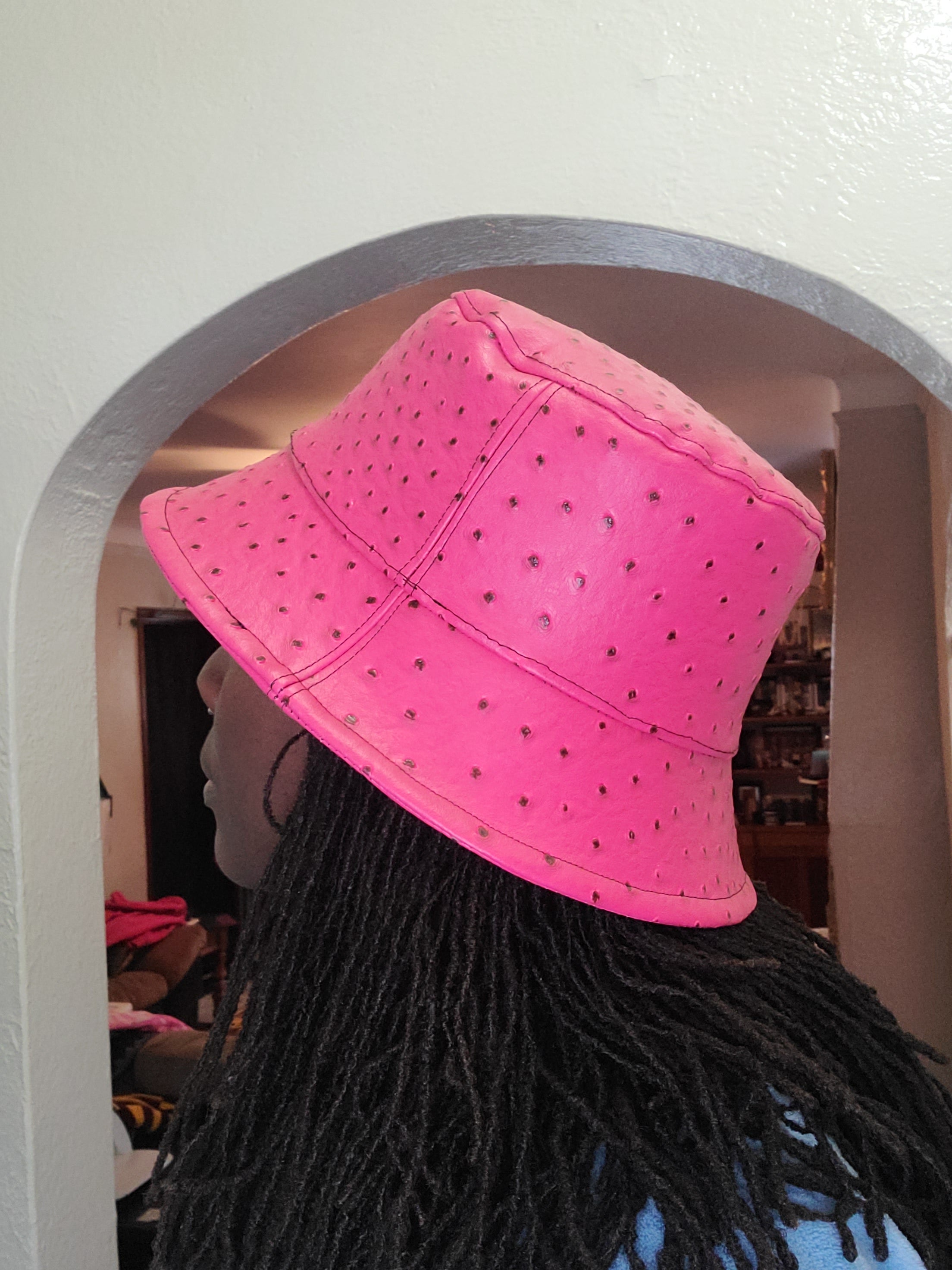 Faux Leather Bucket Hat