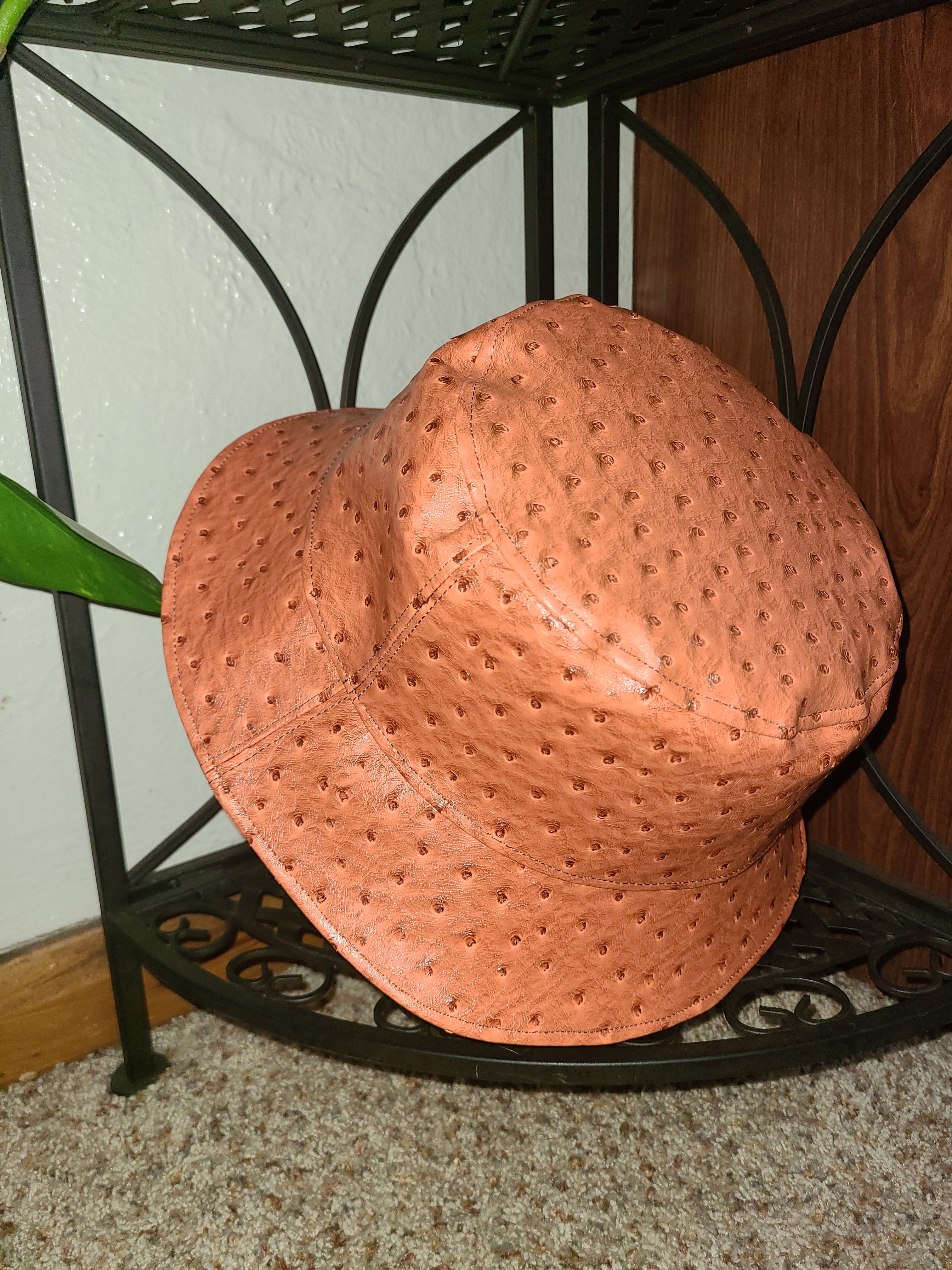 Faux Leather Bucket Hat