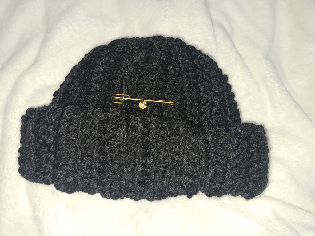 Crocheted Bolo Beanie Hat
