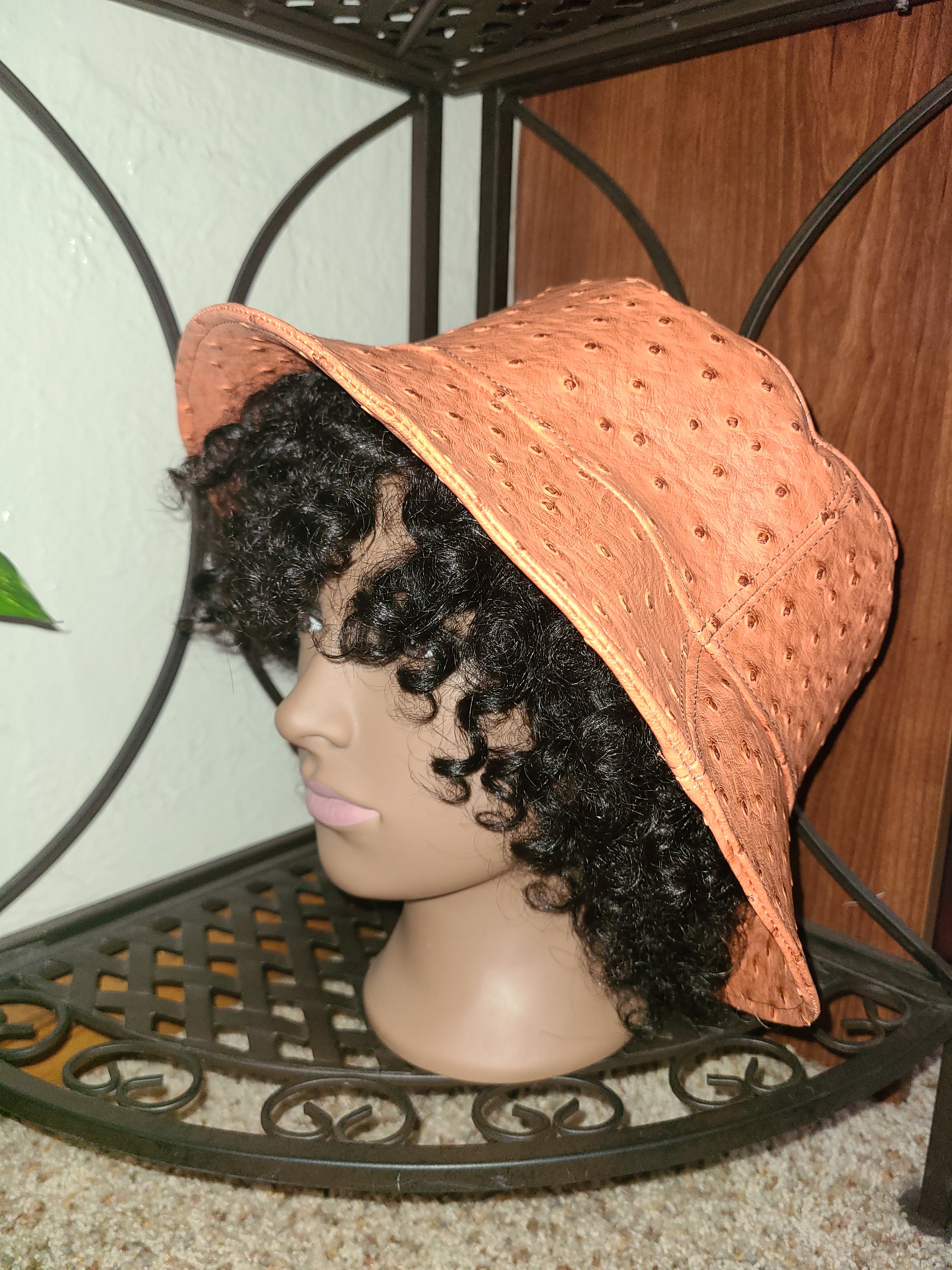 Faux Leather Bucket Hat