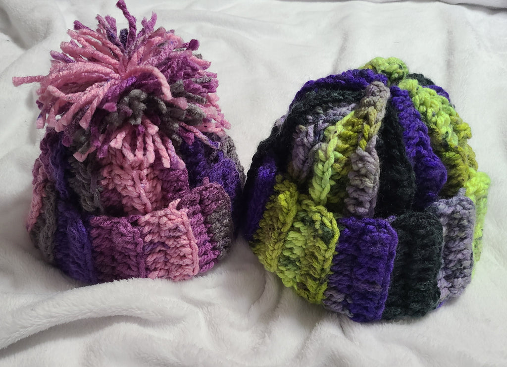 Crocheted Bolo Beanie Hat