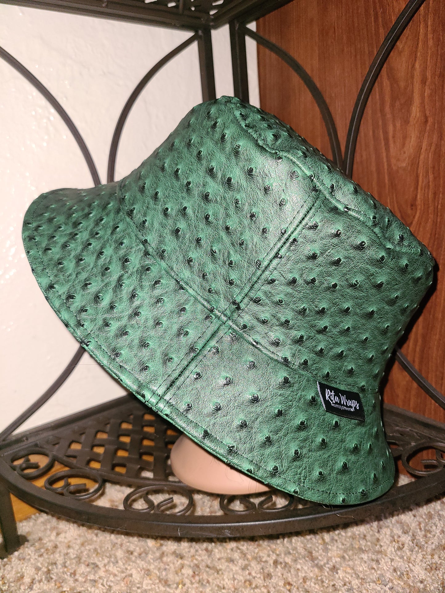 Faux Leather Bucket Hat