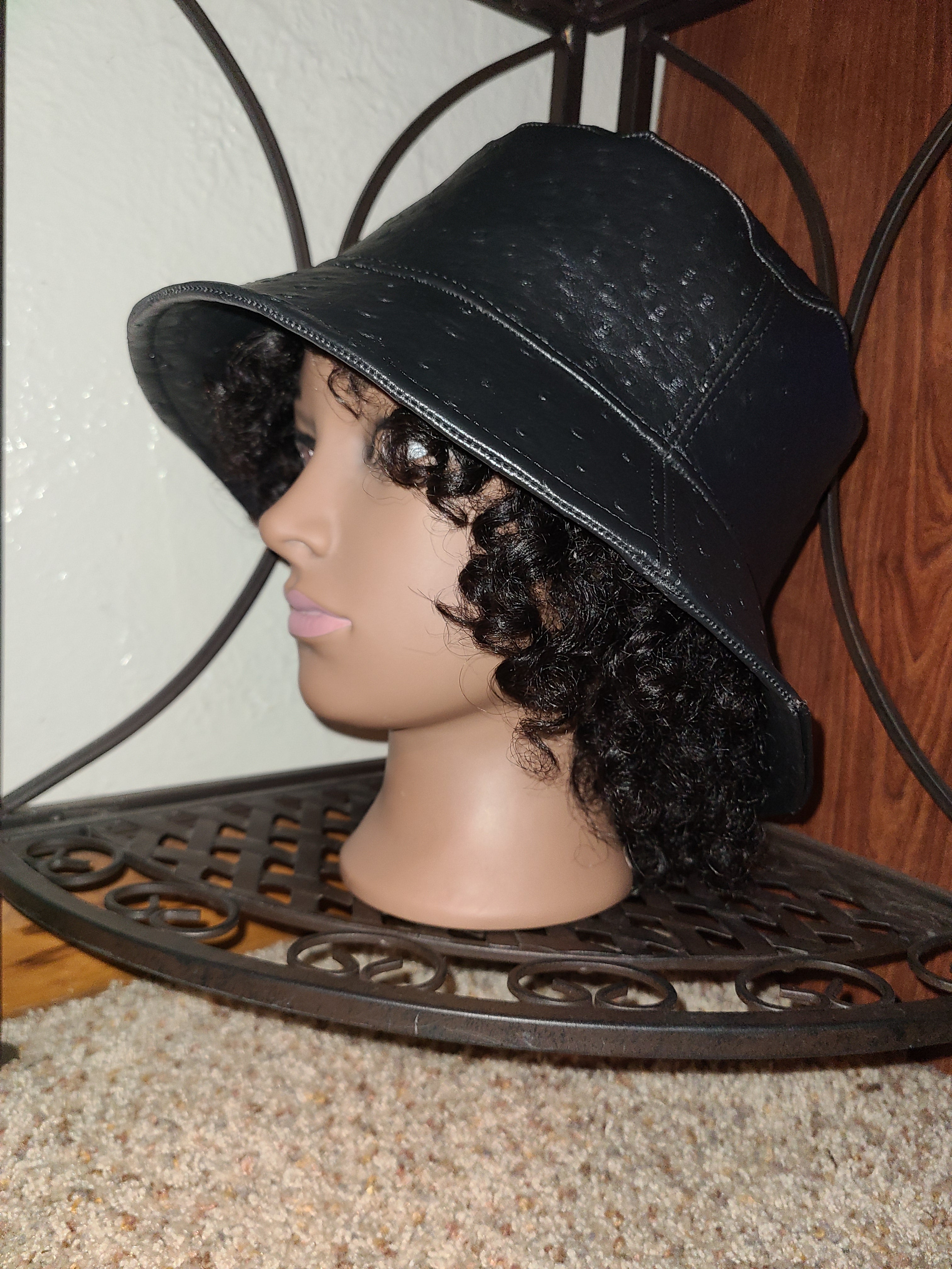 Faux Leather Bucket Hat