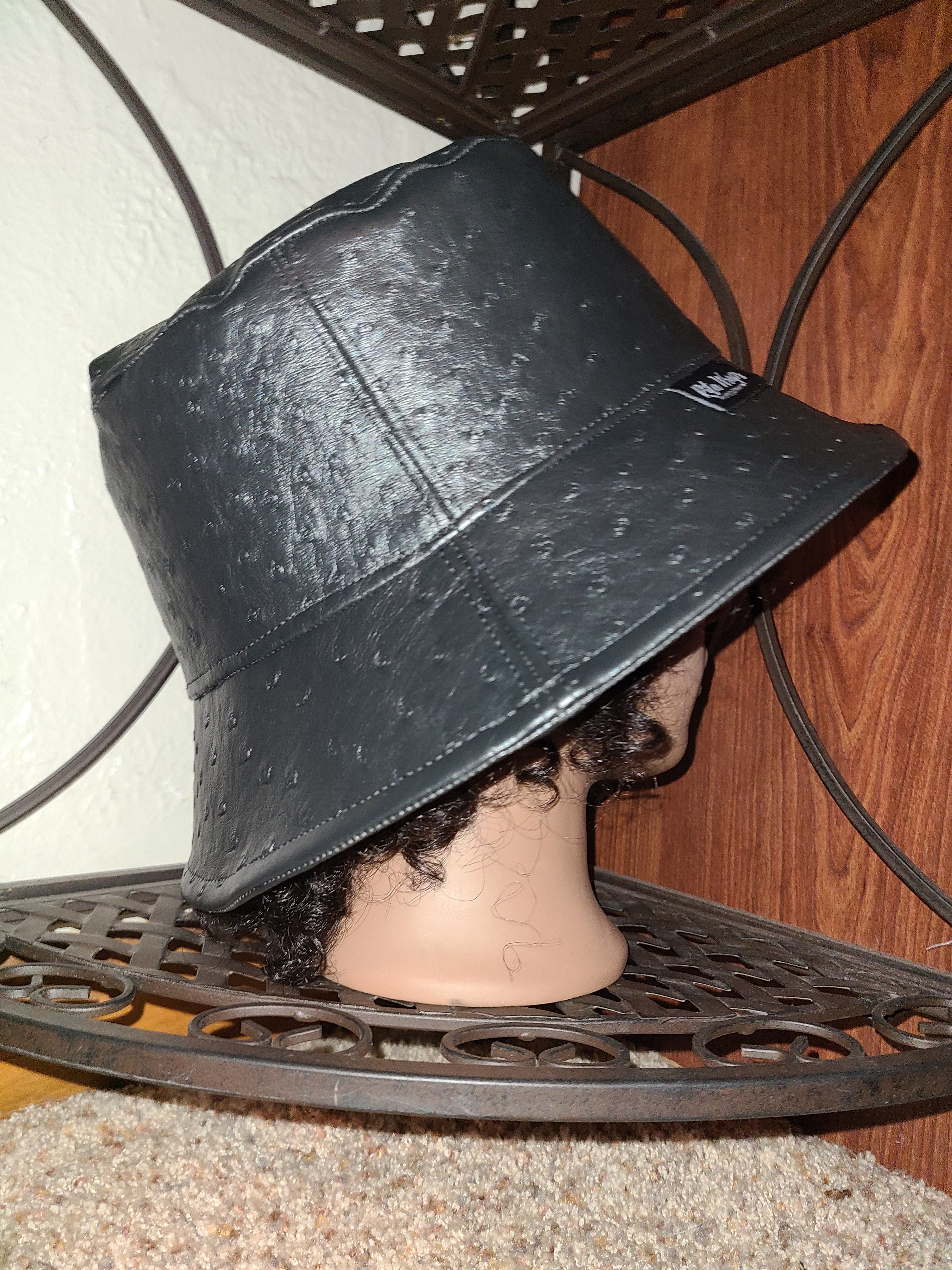 Faux Leather Bucket Hat