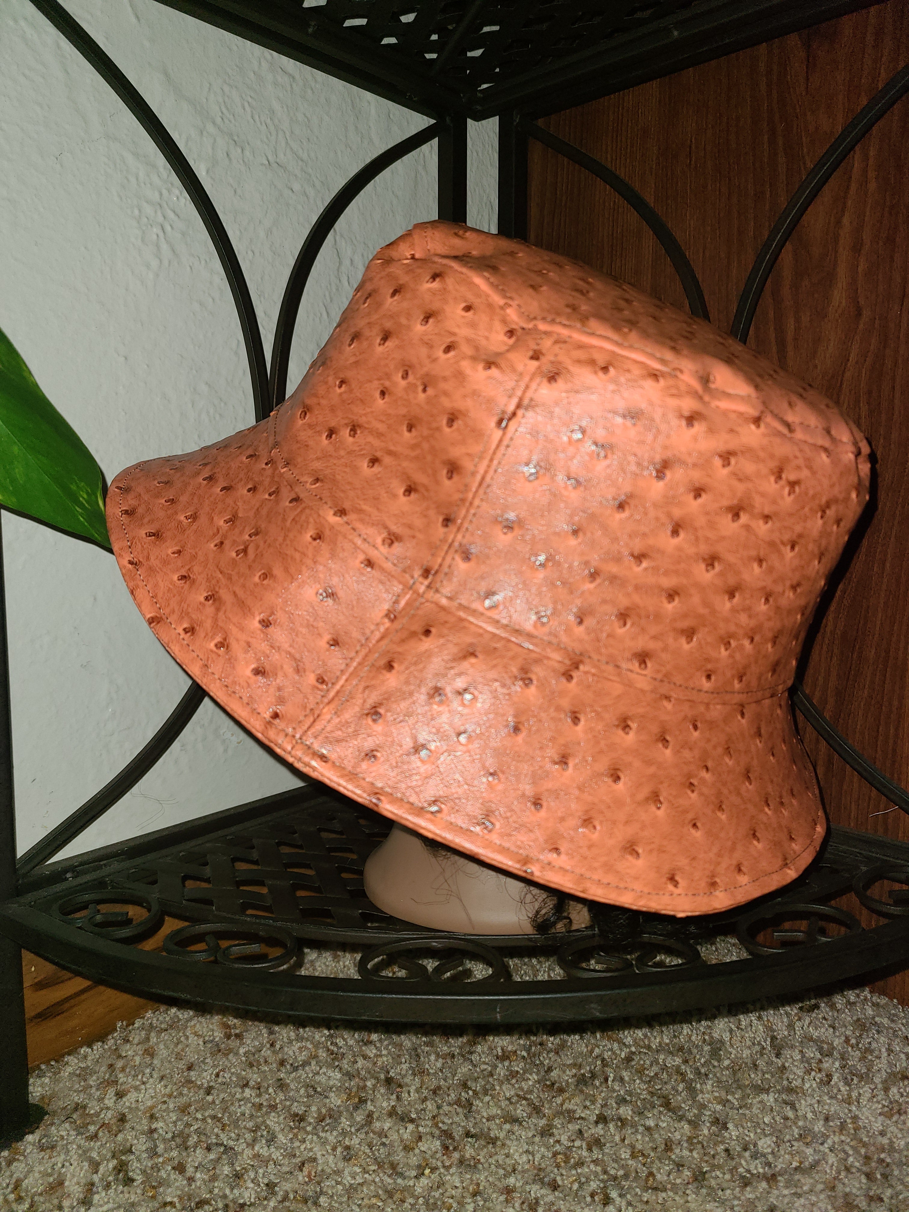 Faux Leather Bucket Hat